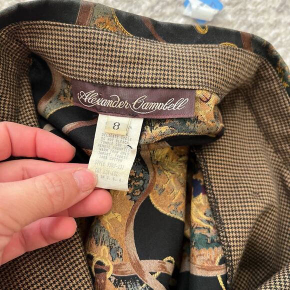 Vintage Alexander Campbell Equestrian Horse Double Breasted Button-Down, US 8 - Picture 7 of 7